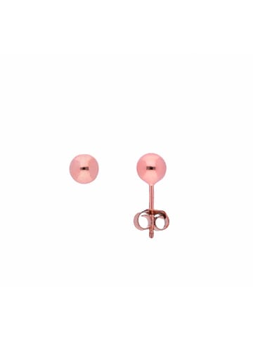Adeliás Damen 925 Silber Ohrringe / Ohrstecker Ø 5 mm in rose