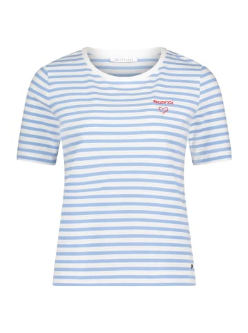 BETTY & CO Basic Shirt mit Ringel in Weiß/Blau