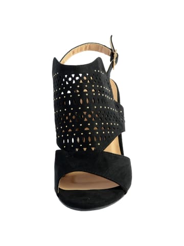 Divine Factory Sandale Absatz QL3907 Schwarz