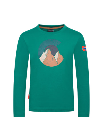 Trollkids Langarm-Shirt Halsafjord (GOTS) in dark cyan