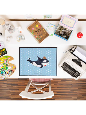 Mr. & Mrs. Panda schreibtischunterlage Orca Zylinder ohne Spruch in Blau Pastell