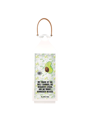 Mr. & Mrs. Panda Gartenlaterne Avocado Tanzen mit Spruch in Transparent
