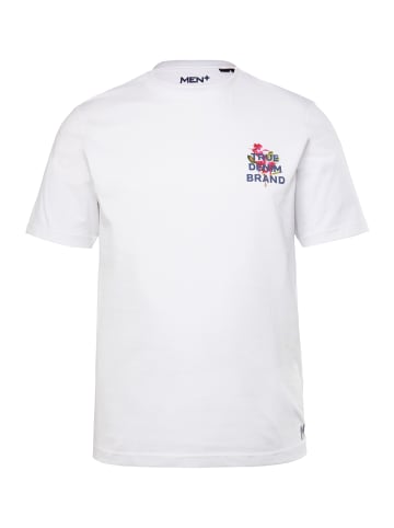 Men Plus Kurzarm T-Shirt in schneeweiß