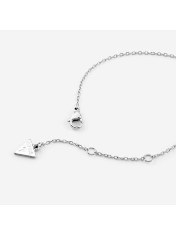 Guess Damen-Halskette Herzen Silberfarben