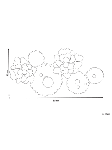 Beliani Wandobjekt GADOLINIUM in Bunt - (W) 85 x (H) 45 x (L) 8 cm