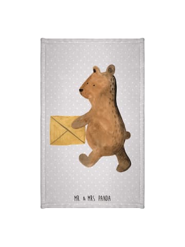 Mr. & Mrs. Panda Handtuch Bär Zuhause ohne Spruch in Grau Pastell