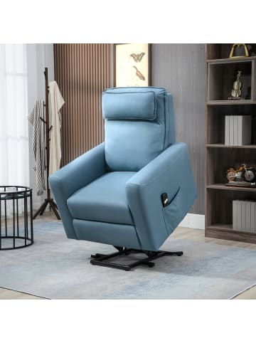 HOMCOM Aufstehsessel-84L x 89,5B x 105H cm-Blau
