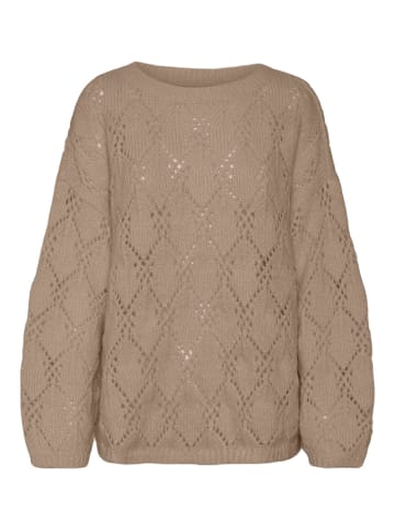 Vero Moda Strickpullover in Silver Mink