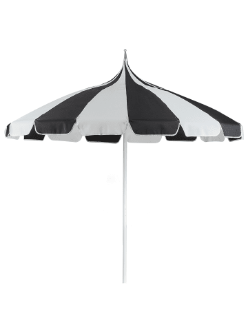 Beliani Marktschirm MINOA in Schwarz/Weiß - (W) 245 x (H) 269 x (L) 245 cm