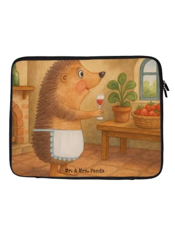 Mr. & Mrs. Panda Notebooktasche Igel Wein Design ohne Spruch in Weiß