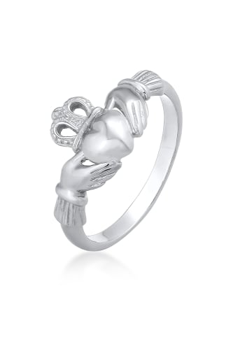 Elli Ring 925 Sterling Silber Claddagh, Herz, Krone in Silber