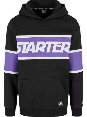 STARTER STARTER Starter Across Stripe Hoodie in black/purple