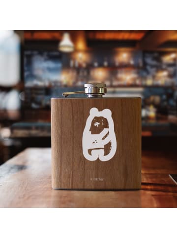 Mr. & Mrs. Panda Taschenflasche Bär Vermissen ohne Spruch in Braun