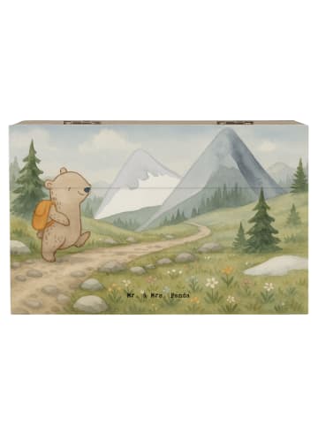 Mr. & Mrs. Panda Erinnerungsbox Bär Bergsteigen Design ohne Spruch in Weiß