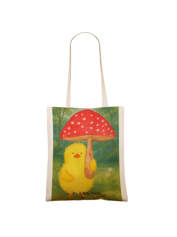 Mr. & Mrs. Panda Tote Bag Küken Fliegenpilz Design ohne Spruch in Weiß