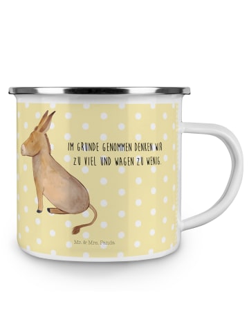 Mr. & Mrs. Panda Kaffeetasse Esel mit Spruch in Gelb Pastell