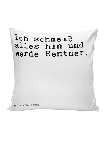 Mr. & Mrs. Panda couch kissen Ich schmeiß alles hin... mit Spruch in Weiß