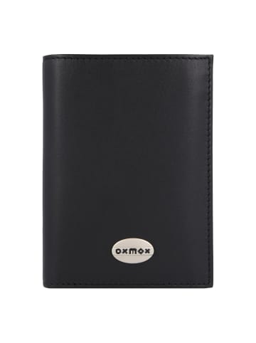 oxmox Leather Geldbörse RFID Schutz Leder 9.5 cm in black