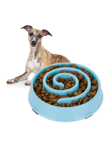 relaxdays 3 x Anti Schling Napf in Hellblau - 600 ml