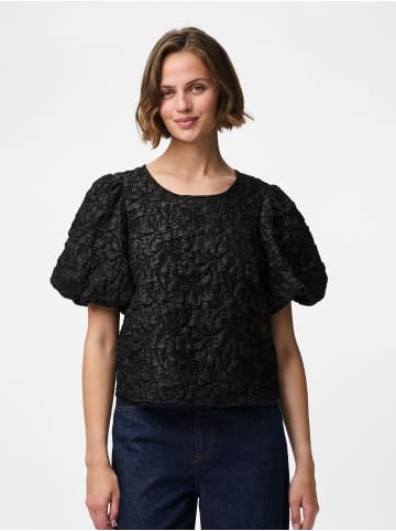 Pieces Bluse mit kurzen Ärmeln in Black