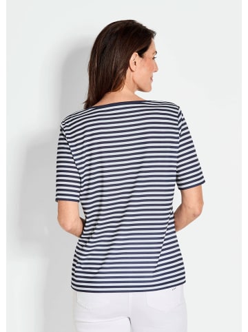 GOLDNER Stilvolles Streifenshirt für Damen in schwarz / weiß / geringelt