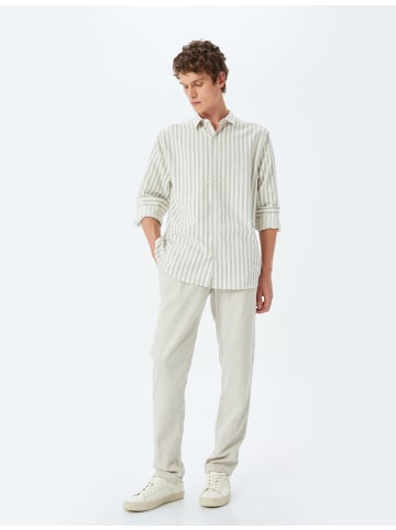KOTON Shirt in Marineblau Gestreift