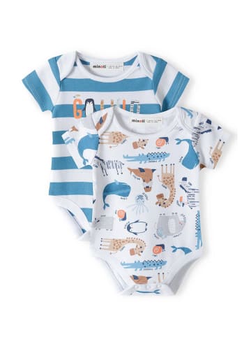 Minoti 2er-Set: Kurzarmbody savanah 4 in petrol