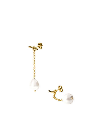PURELEI Ohrringe Drop Pearl in Gold