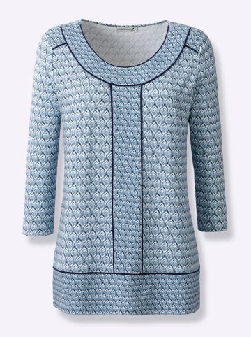 WITT WEIDEN Shirt in bleu-bedruckt