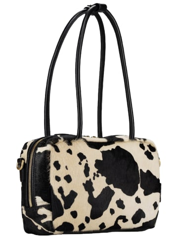 Jost Handtasche Furry Cow Bowling Bag M in Black