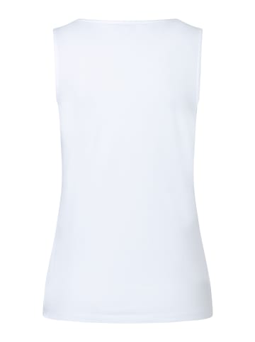 More & More Stretch-Basic-Top, Vorderteil gedoppelt in white