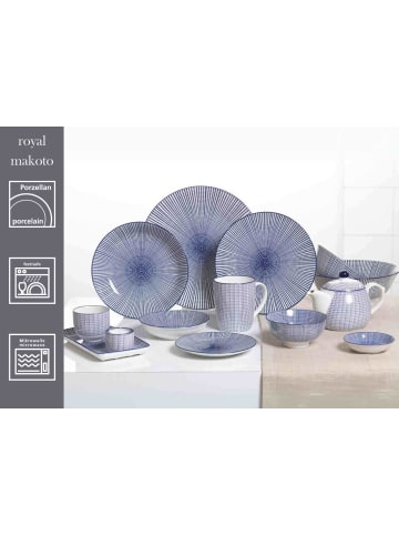 Ritzenhoff & Breker 4er Set Suppenteller Royal Makoto ø 20,5 cm in weiß-blau