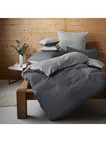 Erwin Müller Fein Biber Kissenbezug in anthrazit-silber