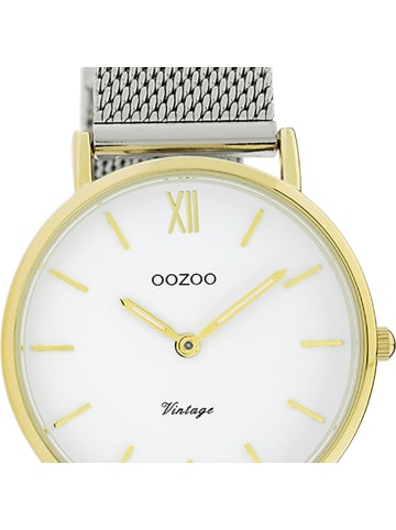 Oozoo Analog-Armbanduhr Oozoo Vintage Series silber mittel (ca. 32mm)