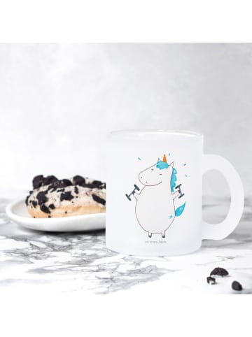 Mr. & Mrs. Panda Pott Einhorn Fitness ohne Spruch in Transparent