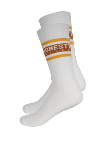 HONESTY RULES Socken " Sport " in white-rust