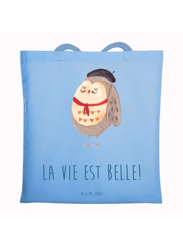 Mr. & Mrs. Panda Schultasche Eule Frankreich mit Spruch in Sky Blue