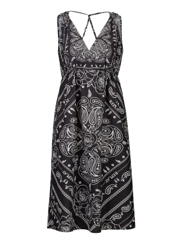 Replay Kleider ALL OVER PRINTED COTTON POPLIN in WHITE/BLACK