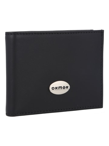 oxmox Leather Geldbörse RFID Schutz Leder 10.5 cm in black