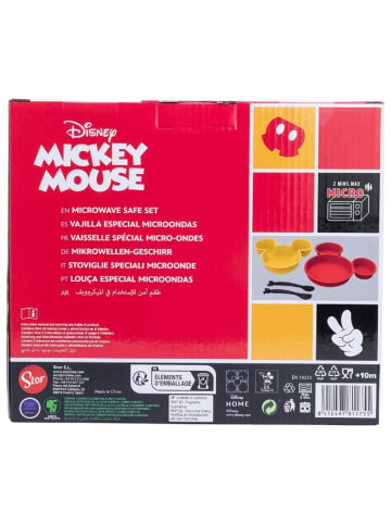 Disney Mickey Mouse Disney Mickey Mouse Kindergeschirr-Set 4-teilig – Teller, Schale in Mehrfarbig