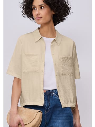 Street One Bluse mit Kragen in Smoke Beige