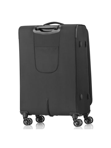Pack Easy GoOn 4 Rollen Trolley M 67 cm mit Dehnfalte schwarz