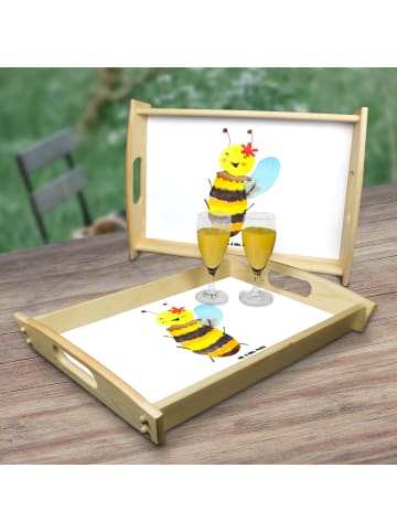 Mr. & Mrs. Panda holz serviertablett Biene Happy ohne Spruch in Weiß