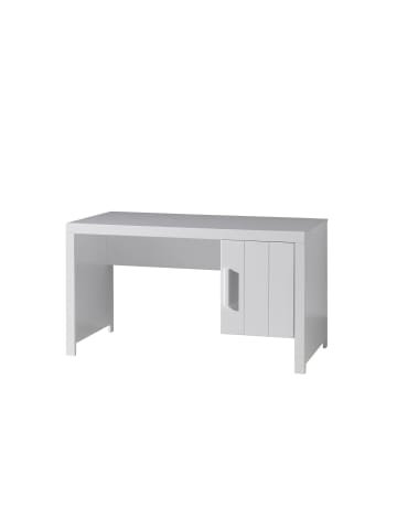 58 aufm Kessel SCHREIBTISCH Karalynn 137x72x76 aus MDF in Weiß