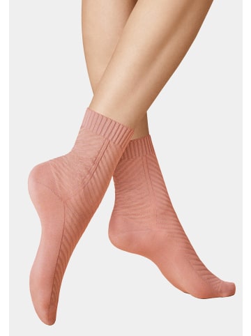 Kunert Socken Mixed Structure Fashion in powder rose