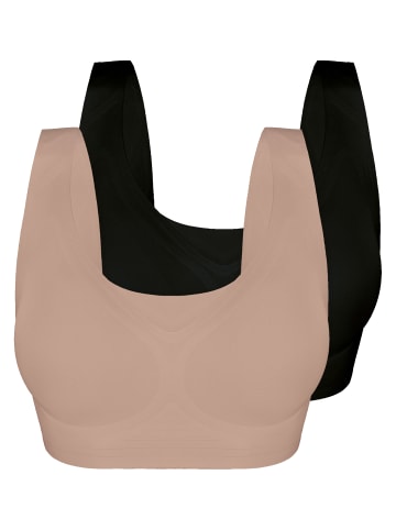 Sassa 2er Pack Bustier in sand-black