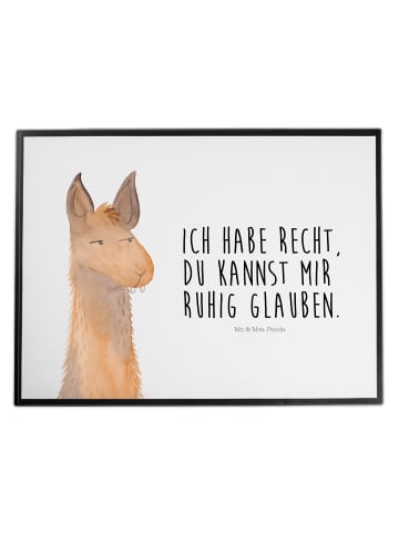 Mr. & Mrs. Panda Schreibtischunterlage Lamakopf Genervt mit Spruch in Weiß