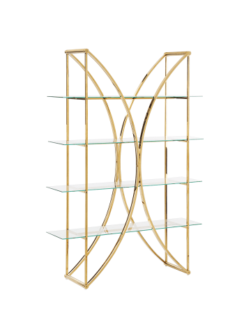 Beliani Bücherregal HOLLOW in Gold - (W) 120 x (H) 175 x (L) 34 cm