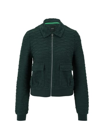 Zero  Bouclè -Jacke mit Reißverschluss in Green Forest