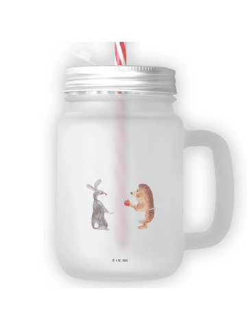 Mr. & Mrs. Panda Glas Hase Igel ohne Spruch in Transparent